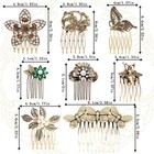 8 Pack Vintage Hair Side Combs For Women Decorative  Inlazytim Retro Gold Pearl