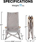 Iceco Low Camping Chairs For Adults Hold Up 600 Lbs Heavy Duty Folding Chair