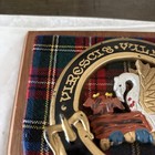 Authentic Vintage Horn Clan Scottish Crest Wooden Plaque
