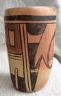 Old Vintage Hopi Indian Pottery Cylinder Vase Shape Vessel