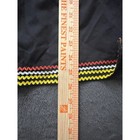 Vtg Native American Patchwork Blouse Seminole Style Black Geometric Ric Rac Top