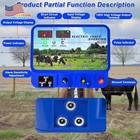 15 5j Electric Fence Charger Joules 600 Acres Ac Dc Input 12v Output 12kv New Us