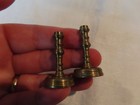 Dollhouse Miniature Brass Candlestick Pair 1 12 Scale