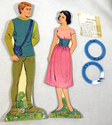 Vtg Whitman Disney Snow White Prince Magic Paper Dolls   Wardrobe No Scissors