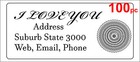 100 Personalised Return Address Label Custom Mailing Sticker 56x25mm Henna