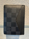 Louis Vuitton Damier Canvas N62666 N  o Porte Cartes Pass Case   Card Holder Auth