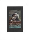 Romance Vintage Pc  couple In Rowboat - Flowers Overboard    Unused No Writing