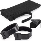 100pcs Black Nylon Releasable Cable Ties Wire Organizer Fastener Straps - New