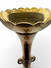 Antique Brass Pillar Candle Holder     Tall Ornate Candlestick     18 5 Victorian