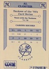 1992 Wiz Al Closter Auto Card The Yankees Of The 70s New York Baseball Signed 