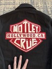Motley Crue Black Denim Jean Jacket M  embroidered Front back Patch      81 Metal