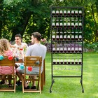 5-tier Champagne Wall Holder For Party 40 Glasses Movable Wine Glass Steel Rack