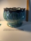 Antique Pedestal Vase With Blue Drip Design Late 19th Century 