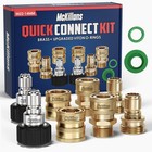 Pressure Washer Quick Connect Kit M22-14mm To 3 8  Male Female Brass Adapter