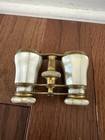 Vintage Lemaire Paris Mother Of Pearl   Brass Opera Glasses Binoculars