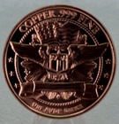 Copper Art Coin   Apatosaurus Design   Fine  999 Bullion   Minted In The Usa