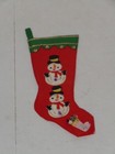 Vintage Santa Claus   Snowman Felt Christmas Stocking Lot Of  2  With Applique