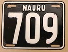 Vintage Motorcycle  Licence Plate  Rep of Nauru 1970s Very Rare In Vgc