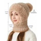 Womens Knit Beanie Hat Fleece Lined Winter Scarf Mask Set Earmuff Skull Hats