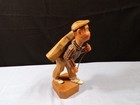 Vintage Anri Wood Wooden Carved Golfer Figurine 7  Tall