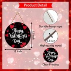 Valentines Day Door Decorations Heart Decor Happy Sign Black 