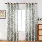  Floral Curtains 84 Inch Long - Sage Green 52 w X 84 l  pack Of 2  A-sage