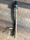 Native American 12 In  Drum Stick beater W 4 Yellow Beads   Leather Lace Strap 