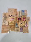 Rubber Stamps Variety Large Lot Of 25