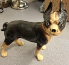 Vintage Antique Hubley 10 5  Right Facing Boston Terrier Cast Iron Dog Doorstop