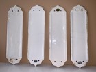 Set Four Vintage Antique Hand Painted Floral Porcelain Door Finger Push Plates