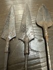 Lot Of 3 Antique Iron Spear Head Original Old Collectible Long African  Roman 