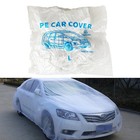 1pc Clear Plastic Temporary Universal Disposable Car Cover Rain Dust Garage