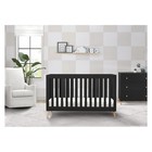 Delta Children Essex 4-in-1 Convertible Baby Crib Ebony Natural Legs