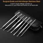 7pc Blackhead Acne Comedone Pimple Blemish Extractor Remover Stainless Tool Kit