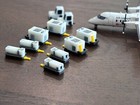 1 400 Model Airport Accessories - 10 Piece Aircraft Gpu And A c Cart Set