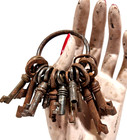 20 Small Authentic Antique   Vintage French Skeleton Keys Architectural Salvage