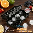 1 5x Ice Balls Maker Round Sphere Tray Mold Cube Whiskey Ball Cocktails Silicone