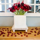  Red Flat Glass Marbles For Vases Glass Gems Beads Pebbles Vase Filler  1 Lb  