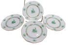 4 Herend Hungary Chinese Bouquet Green Hand Painted 6 1 2  Bread Plates