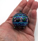 Vintage Chinese Pure Silver   Vivid Cloisonn   Round Hinged Trinket Box