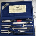 Alvin Precision Drafting Instruments Set In Blue Case W  Cleaning Cloth