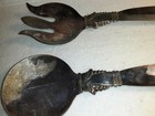 Vintage Retro Silver Plate Serving Spoon   Fork