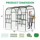 Naizea Garden Arch Trellis 87in H X 118in W Heavy Duty Metal Garden Arch Archway