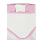 Gerber Hooded Terry Velour Bath Towel Washcloths Set Pink Baby 4-piece