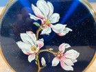 Vintage Rare  vibrant Floral Against Rich Blue Enamel Design  Stratton Compact
