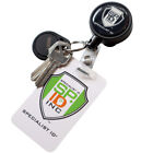 2 Heavy Duty Retractable Badge Reels W  Metal Belt Clip  Badge Holder   Key Ring