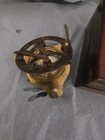Nautical Brass Sundial Compass Marine Pocket Sun Clock With Wooden Casevintage