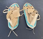 Vintage Native American Beaded Hard Sole Leather Moccasins