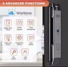 3d Face Recognition Fingerprint Password Smart Door Lock With Camera Security