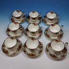 Royal Albert China - Old Country Roses - 9 Tea Cups And 9 Saucers